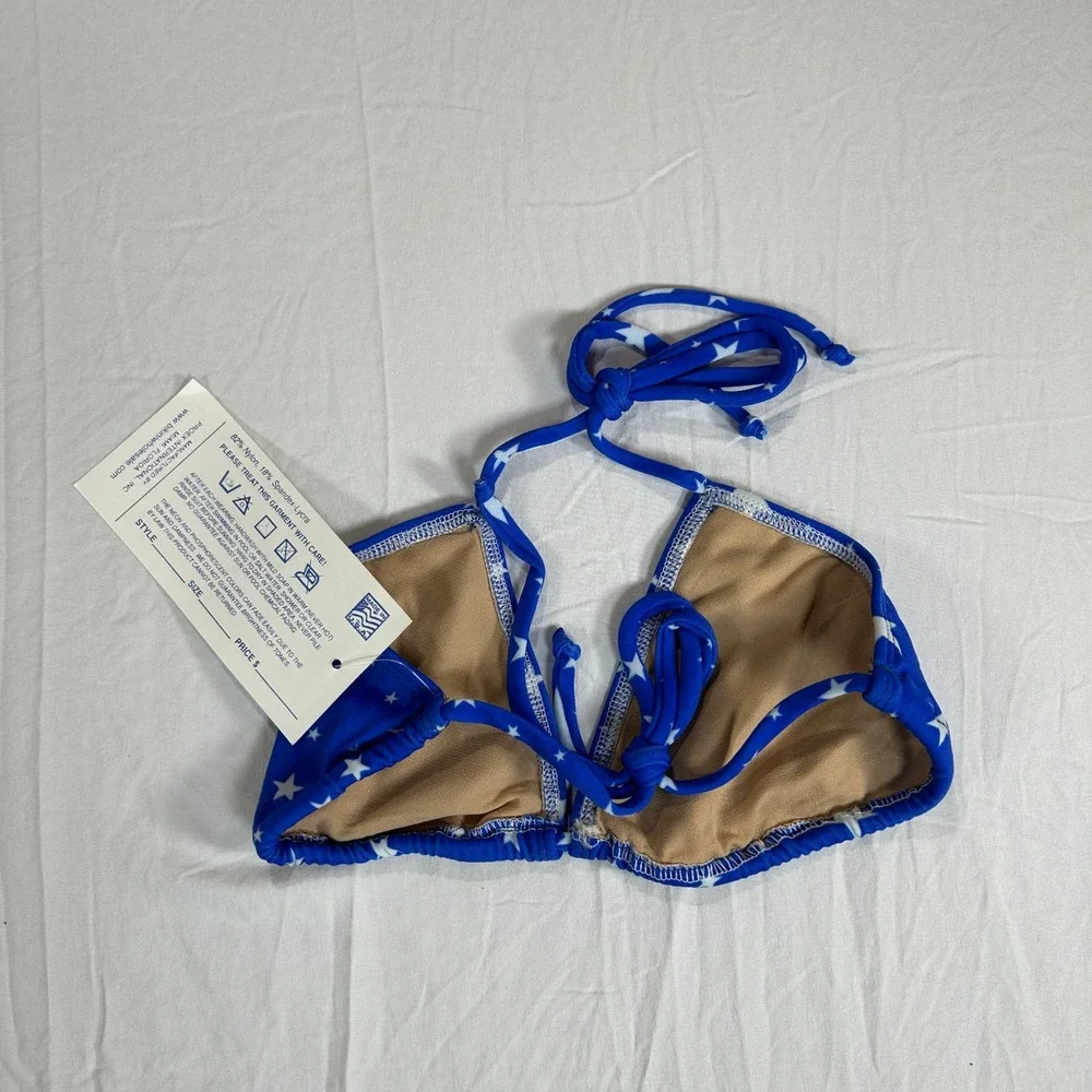 Zuliana Y2K American Flag Bikini Set Stars Stripes‎ Red White Blue Medium NWT